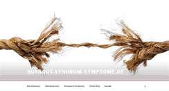 Desktop Screenshot of burnout-syndrom-symptome.de